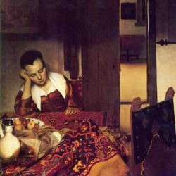 A woman asleep